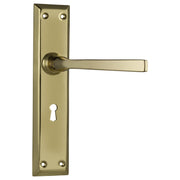 Menton Lever Lock Set, Polished Brass