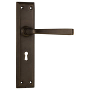 Menton Lever Lock Set, Antique Brass