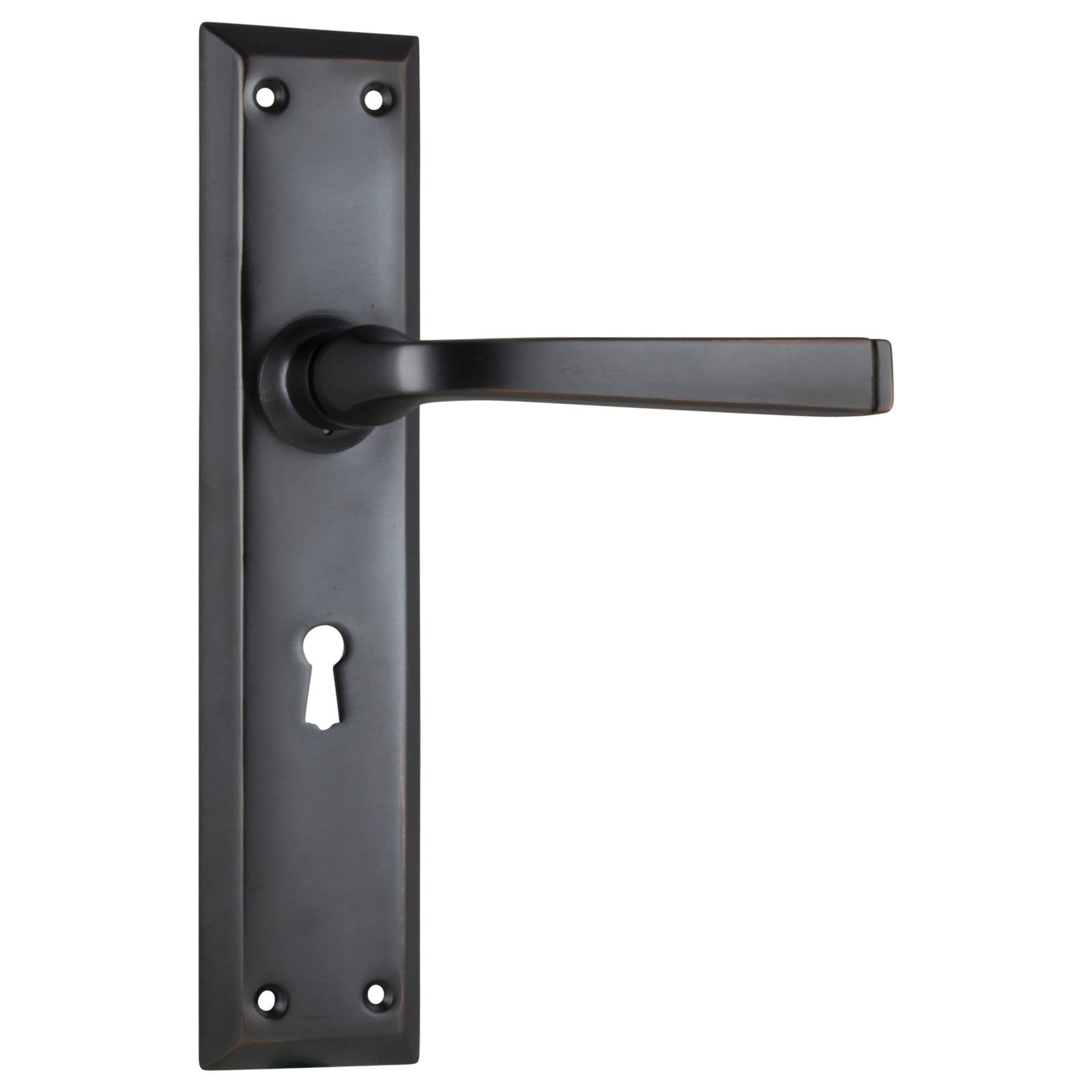 Menton Lever Lock Set, Antique Copper