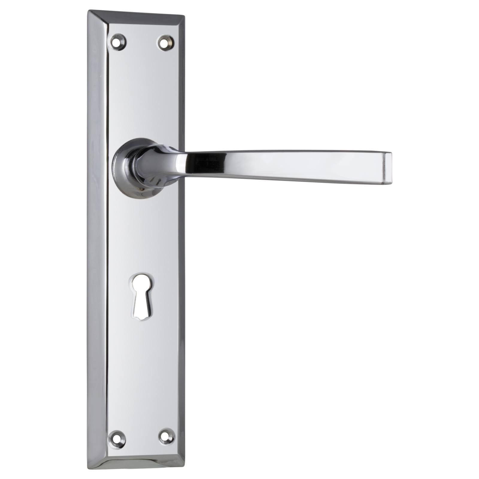 Menton Lever Lock Set, Chrome