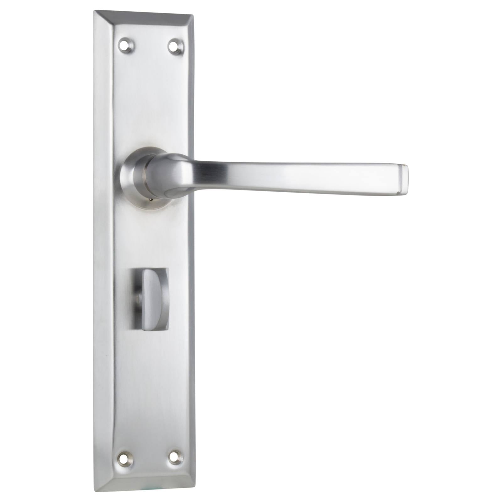 Menton Privacy Lever Set, Satin Chrome