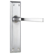 Menton Lever Latch Set, Satin Chrome