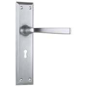 Menton Lever Lock Set, Satin Chrome