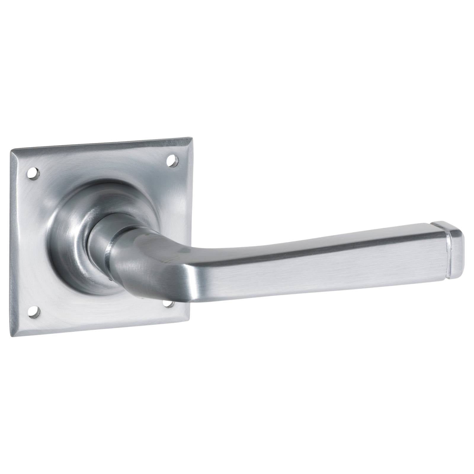 Small Menton Lever on Rose, Satin Chrome
