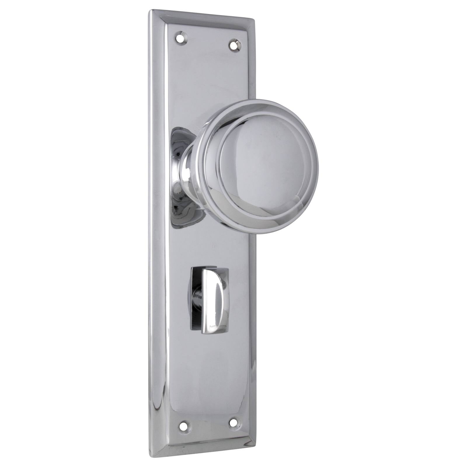 Milton Privacy Knob Set, Chrome