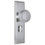 Milton Privacy Knob Set, Chrome