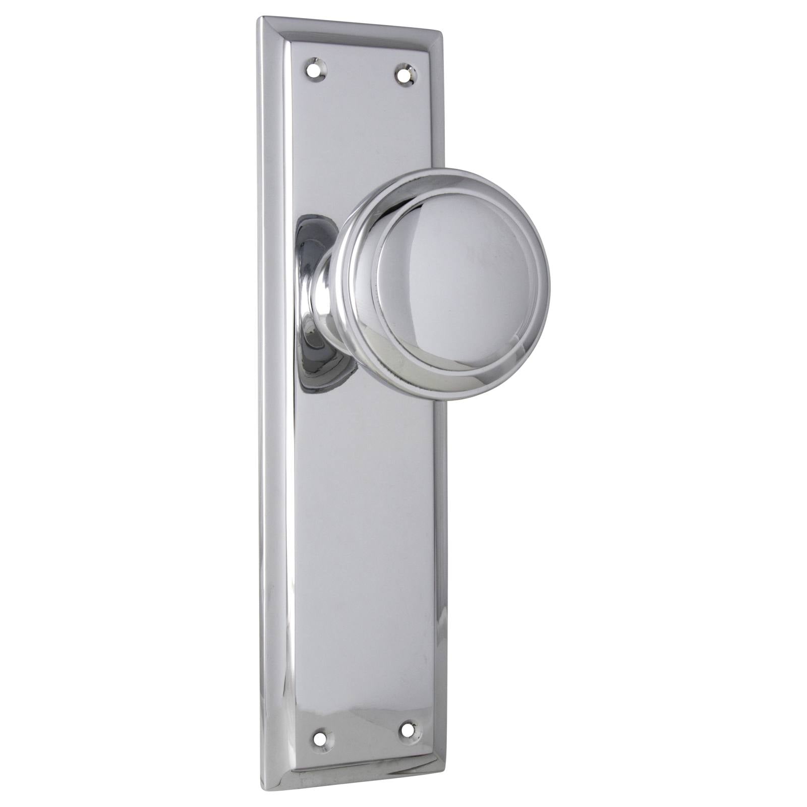 Milton Knob Latch Set, Chrome