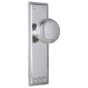 Milton Knob Latch Set, Chrome