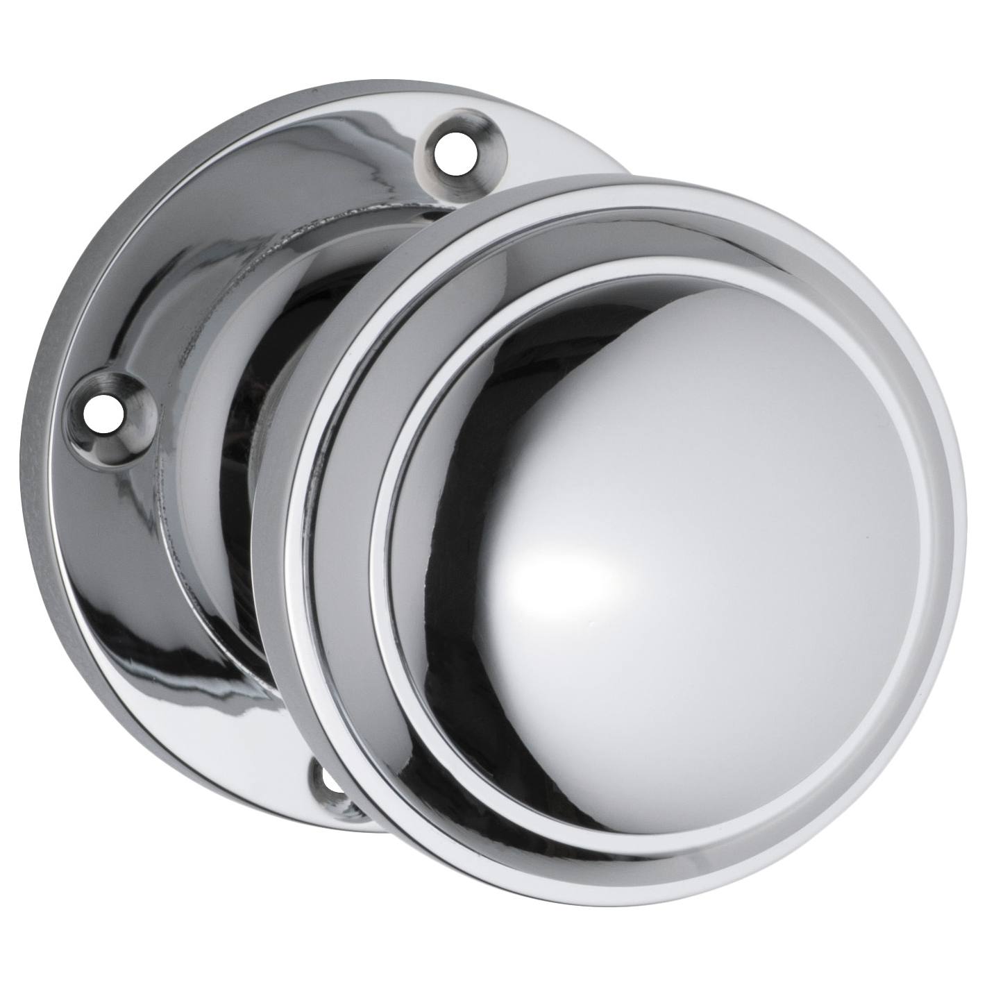 Milton Knob on Rose Set, Chrome