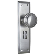 Milton Privacy Knob Set, Satin Chrome