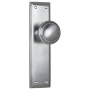 Milton Knob Latch Set, Satin Chrome