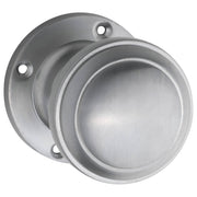Milton Knob on Rose Set, Satin Chrome