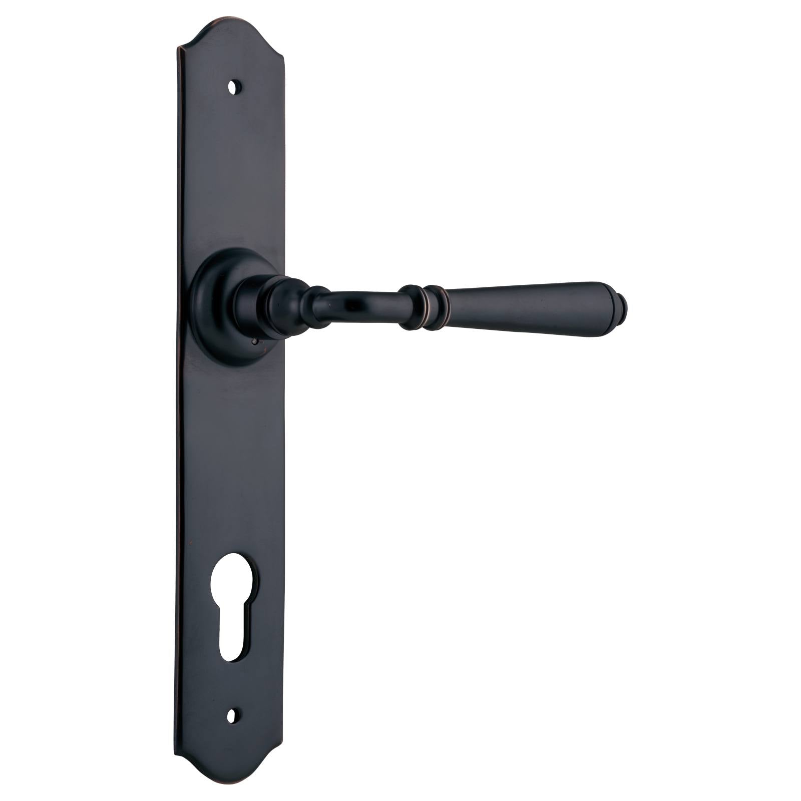 Reims 85mm Euro Lever Set, Antique Copper