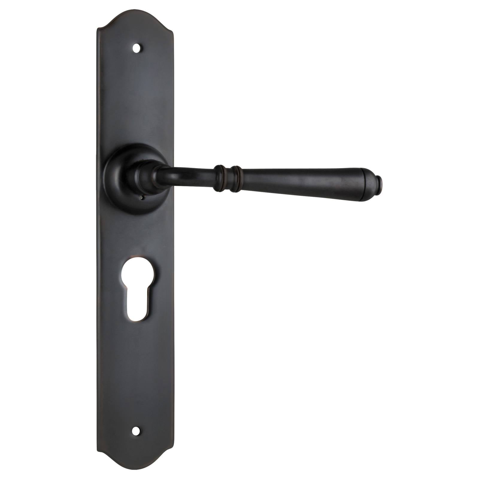 Reims Euro Lever Set, Antique Copper