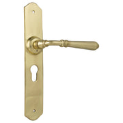 Reims Euro Lever Set, Polished Brass