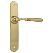 Reims Lever Latch Set, Polished Brass