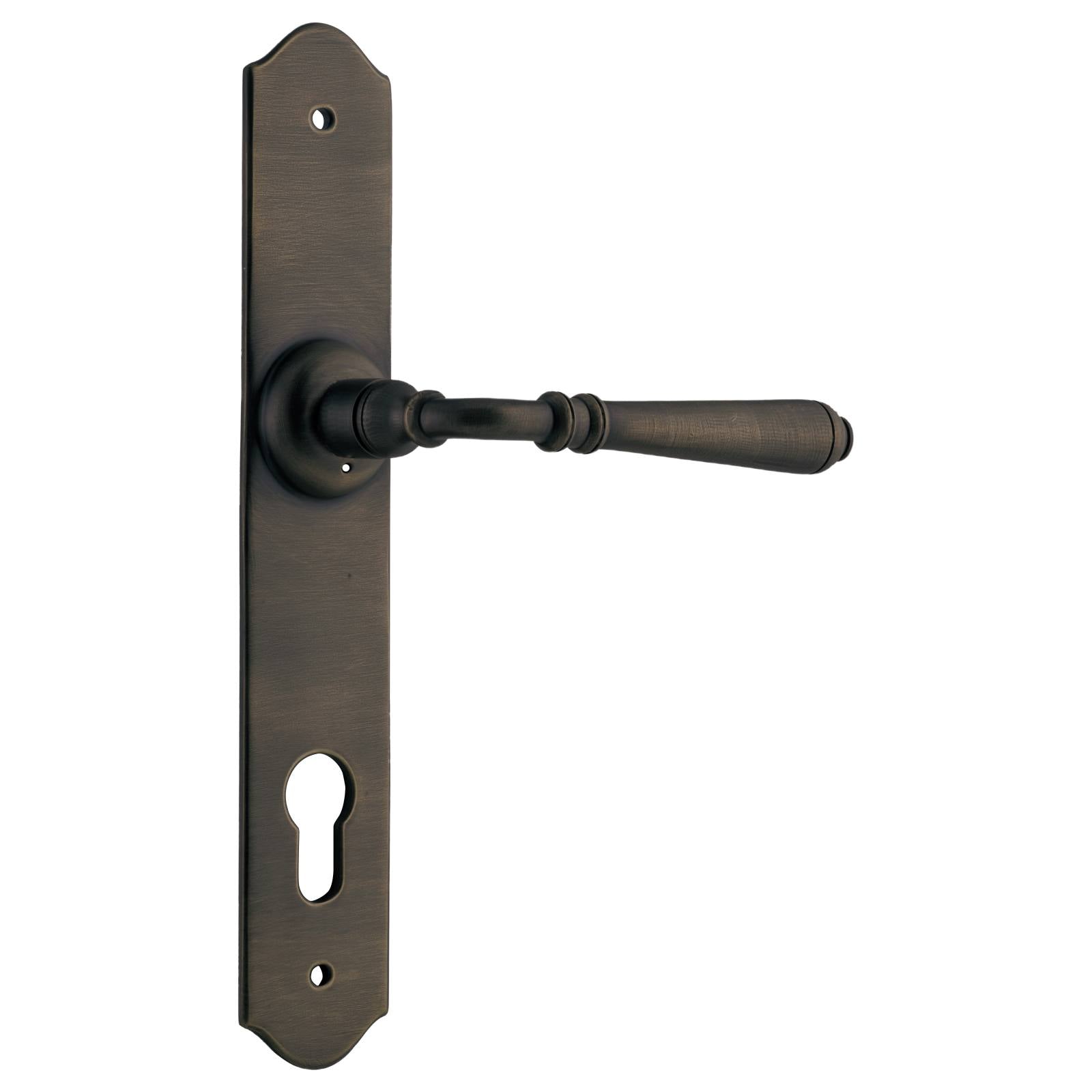 Reims 85mm Euro Lever Set, Antique Brass