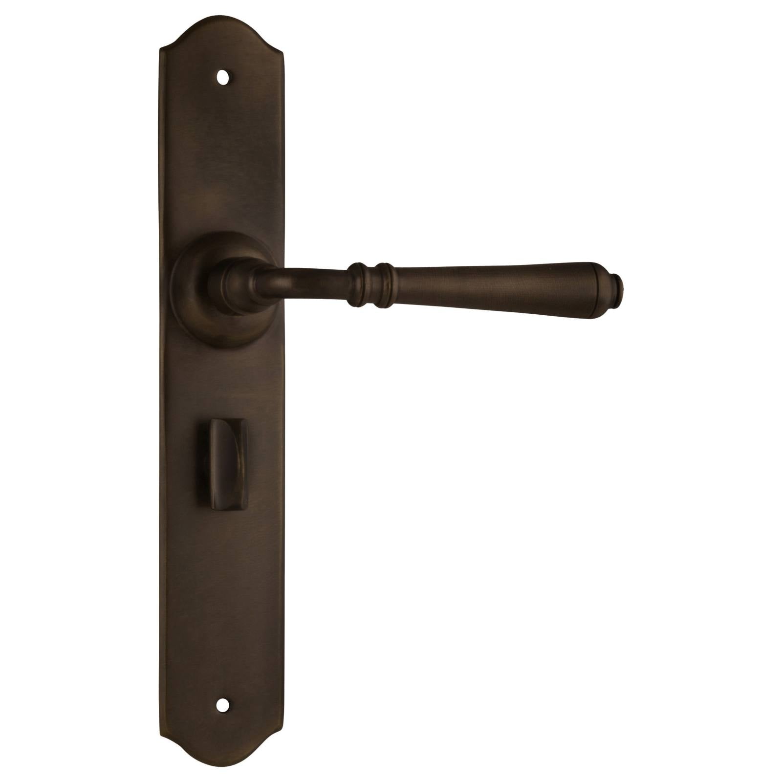 Reims Privacy Lever Set, Antique Brass