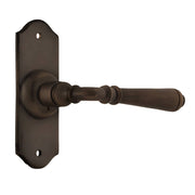 Small Reims Lever Latch Set, Antique Brass