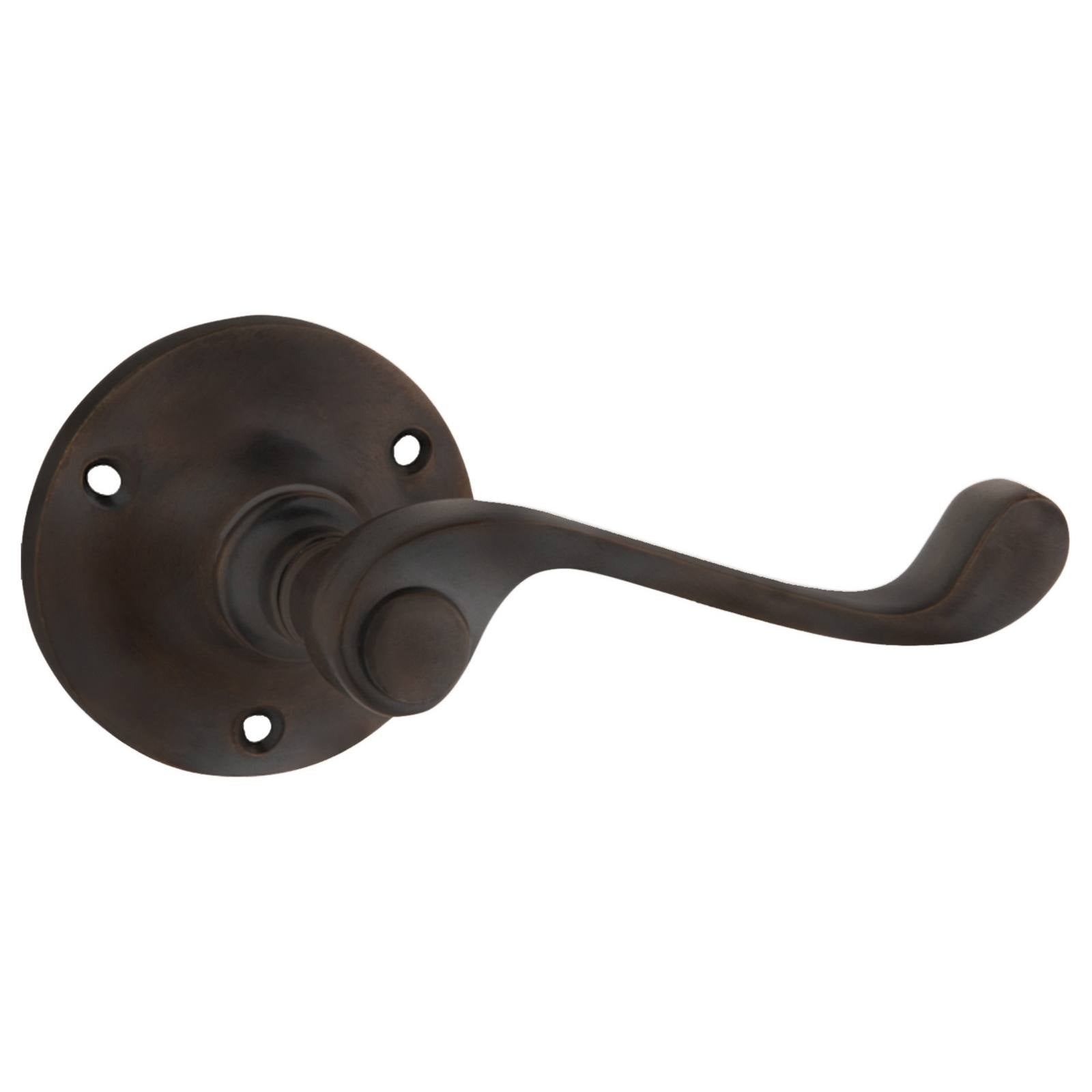 Milton Lever on Rose Set, Antique Brass