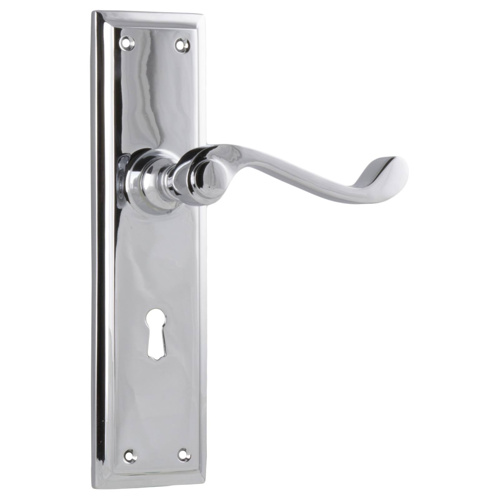 Milton Lever Lock Set, Chrome