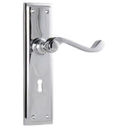 Milton Lever Lock Set, Chrome