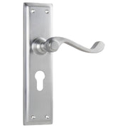 Milton Euro Lever Set, Satin Chrome