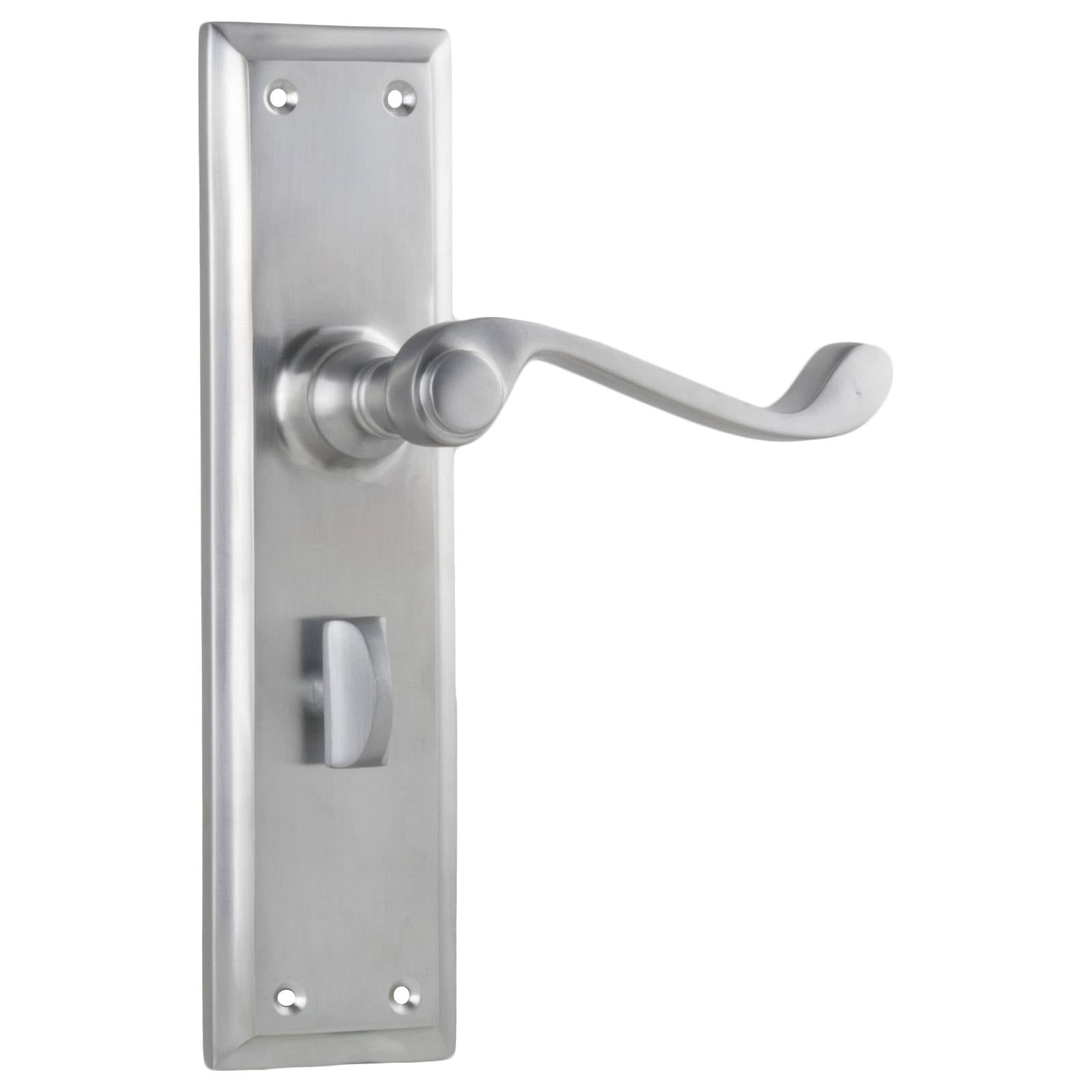 Milton Privacy Lever Set, Satin Chrome