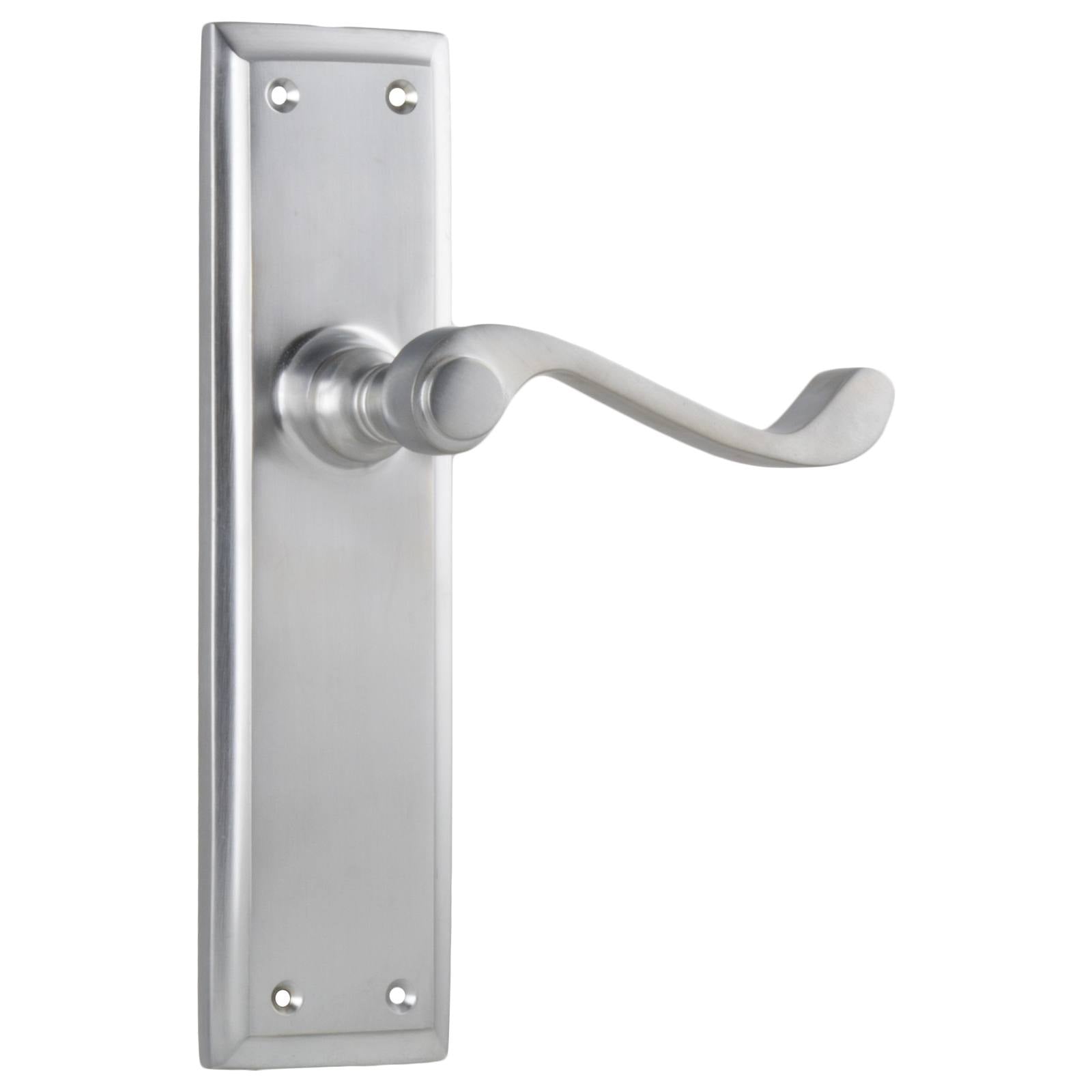 Milton Lever Latch Set, Satin Chrome