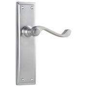Milton Lever Latch Set, Satin Chrome