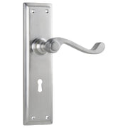 Milton Lever Lock Set, Satin Chrome