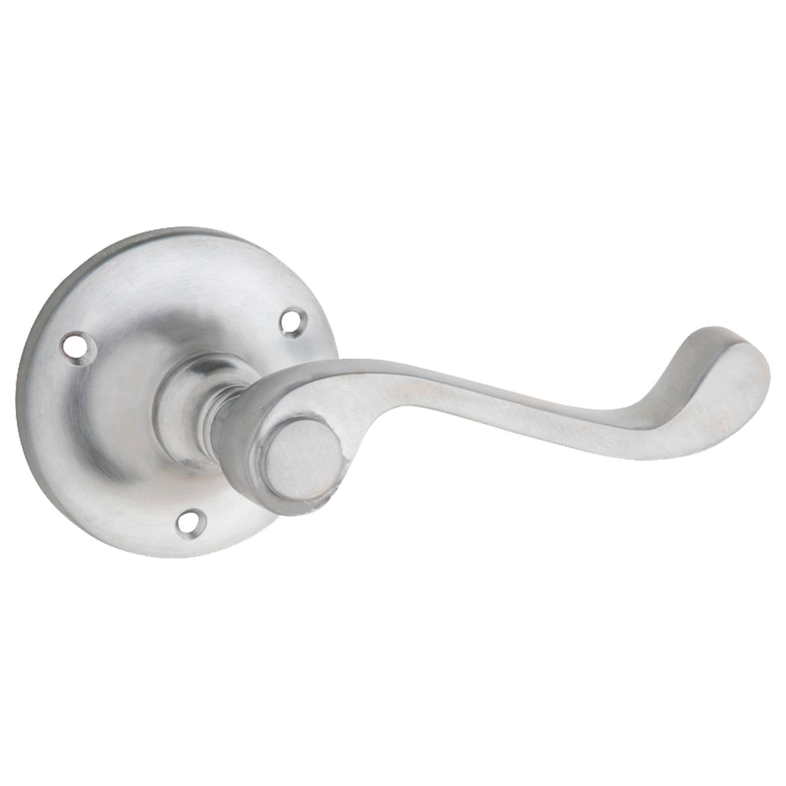 Milton Lever on Rose Set, Satin Chrome