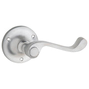 Milton Lever on Rose Set, Satin Chrome