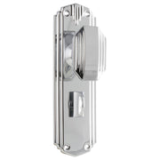 Art Deco Privacy Knob Set, Chrome