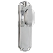 Art Deco Knob Latch Set, Chrome