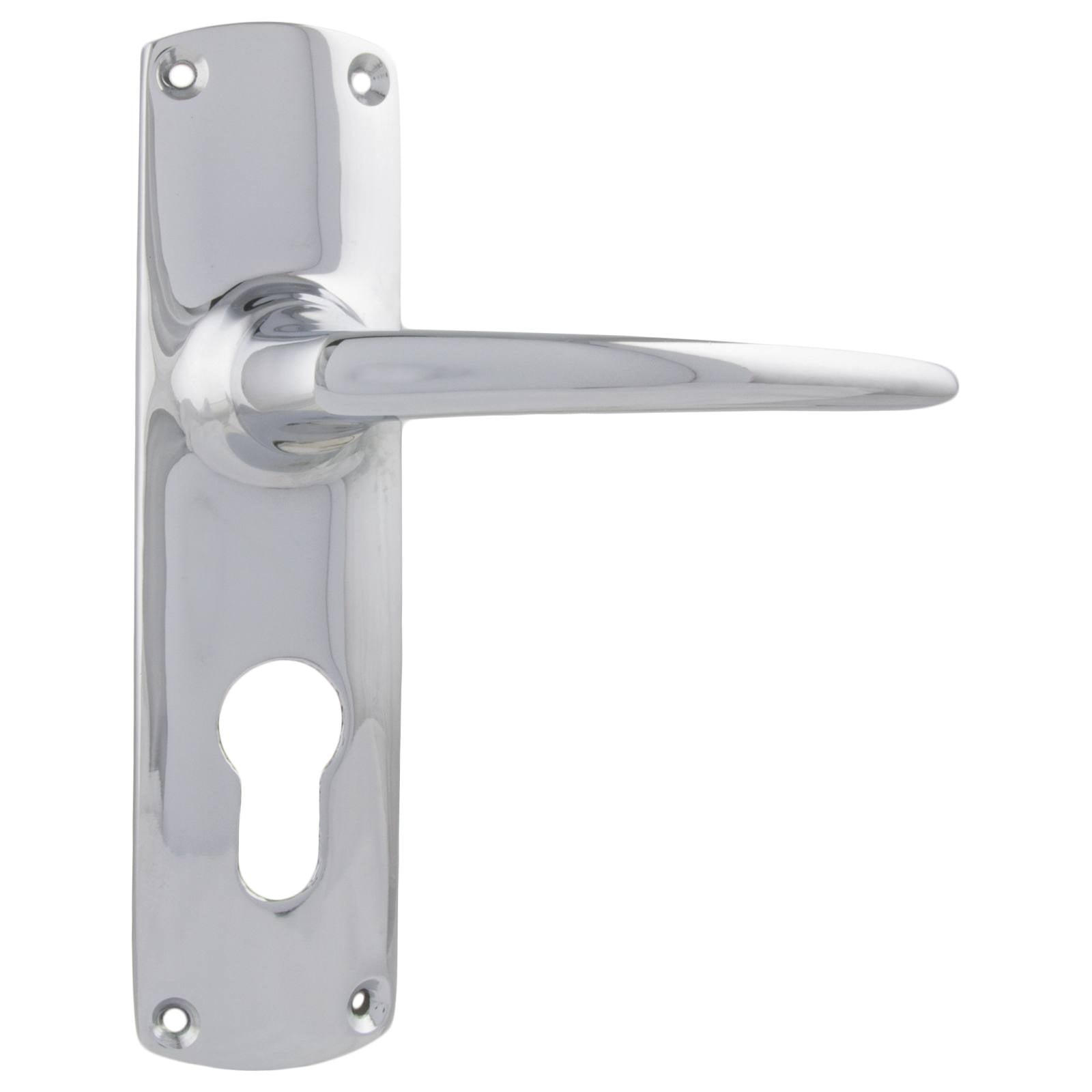 Retro Euro Lever Set, Chrome