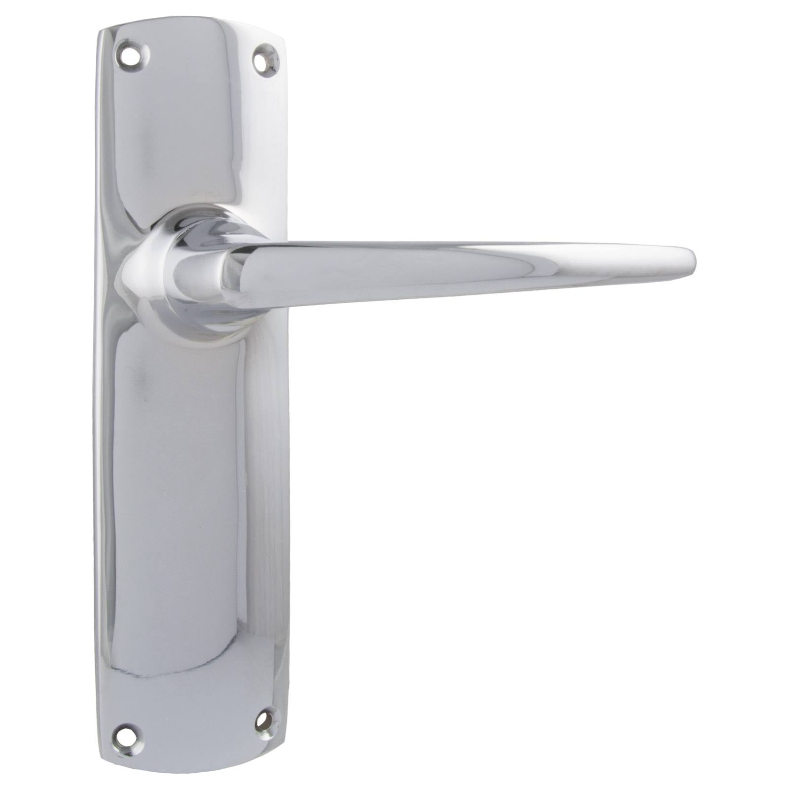 Retro Lever Latch Set, Chrome