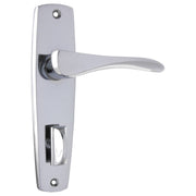 Mid-Century Privacy Lever Set, Chrome