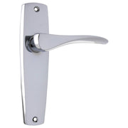 Mid-Century Lever Latch Set, Chrome