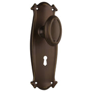 Bungalow Knob Lock Set, Antique Brass