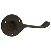 Victorian Lever on Rose Set, Antique Brass