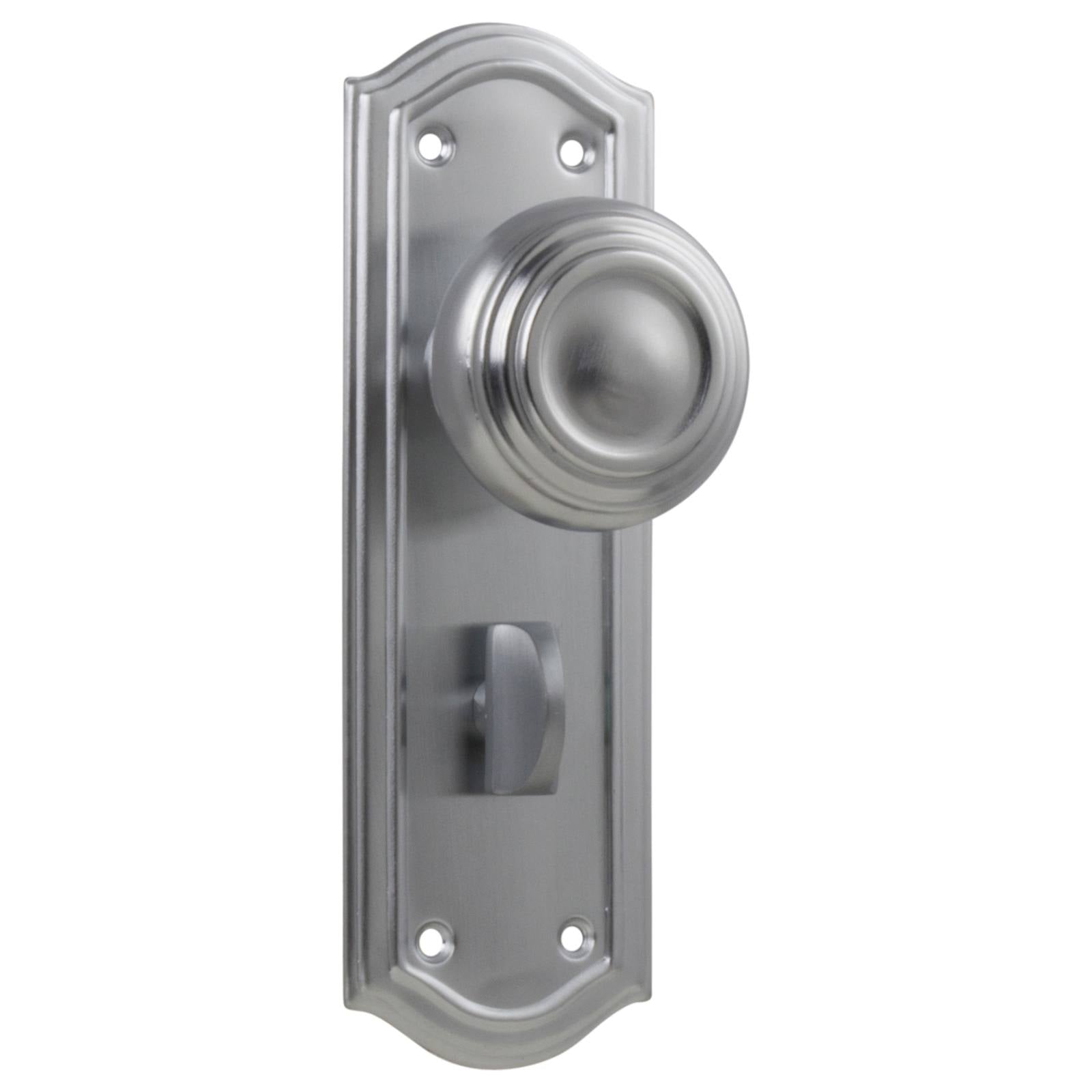 Kensington Privacy Knob Set, Satin Chrome