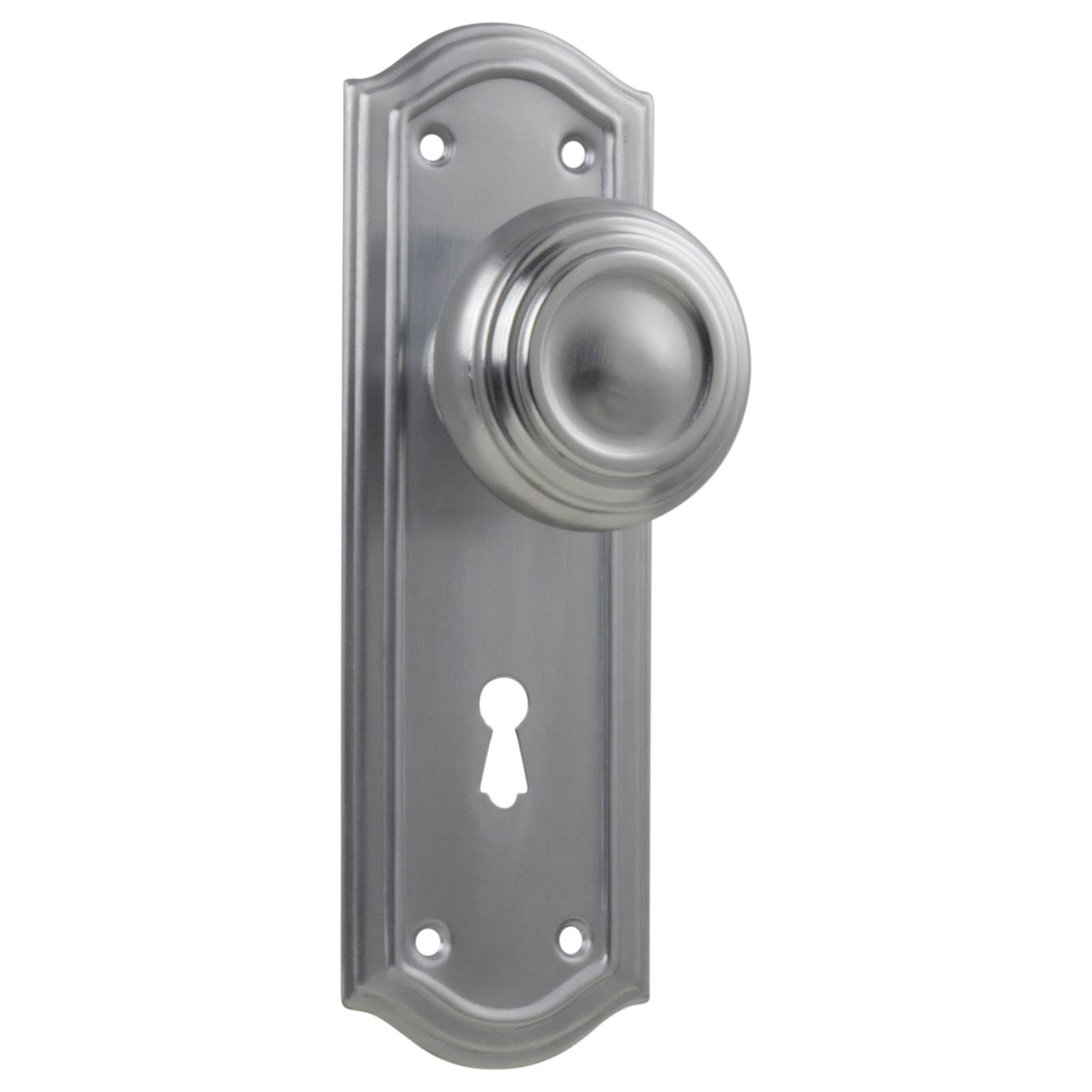 Kensington Knob Lock Set, Satin Chrome
