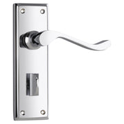 Camden Lever Long Backplate, Chrome Plated