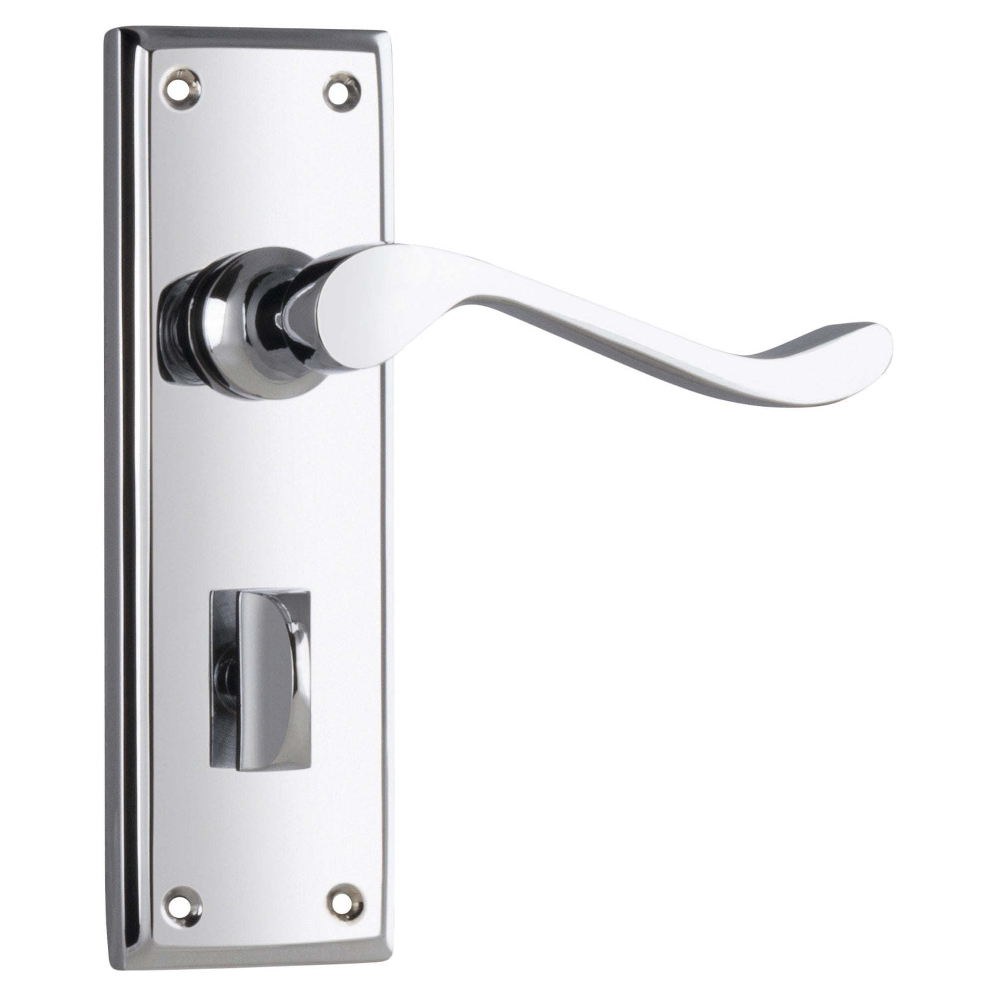 Camden Lever Long Backplate, Chrome Plated