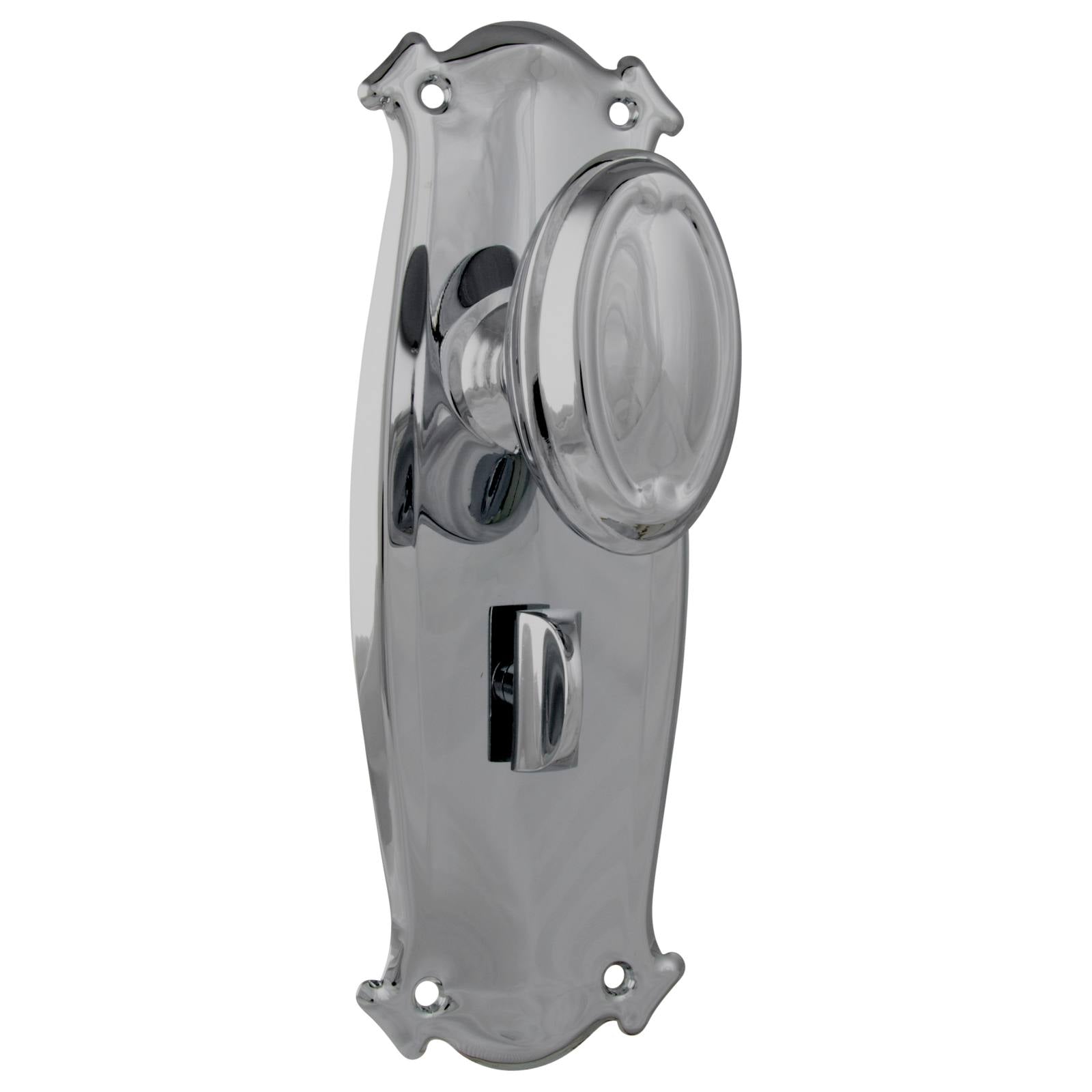 Bungalow Privacy Knob Set, Chrome