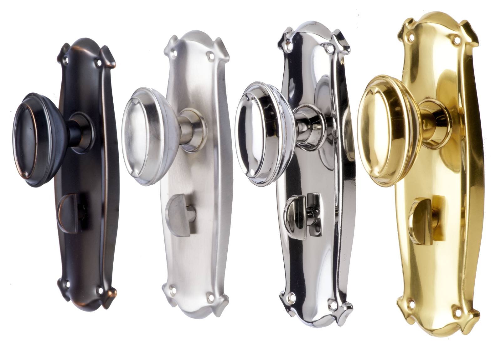 Bungalow Privacy Knob Set, Chrome