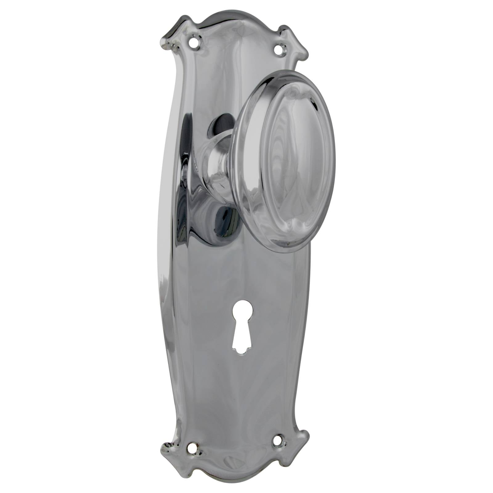 Bungalow Knob Lock Set, Chrome