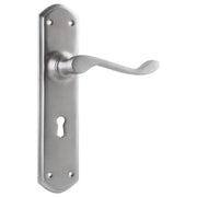 Windsor Lever Lock Set, Satin Chrome
