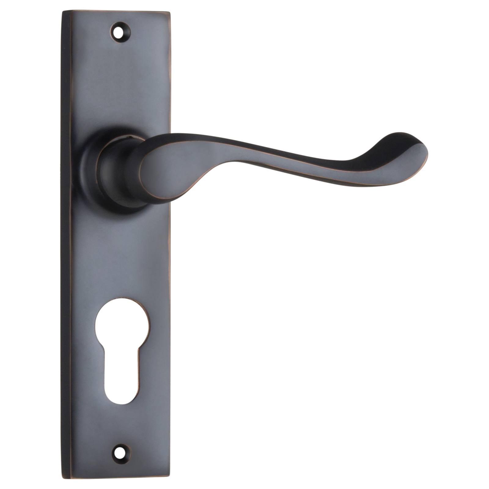 Fremantle Euro Lever Set, Antique Copper